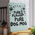 Dog Mom Glass Cutting Board – "Pure Flavor Pure Dog Mom" Paw Print Design