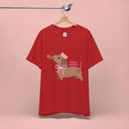 Mommy’s Dachshund Tee – Cute Dog with Rose “For Mom” Shirt