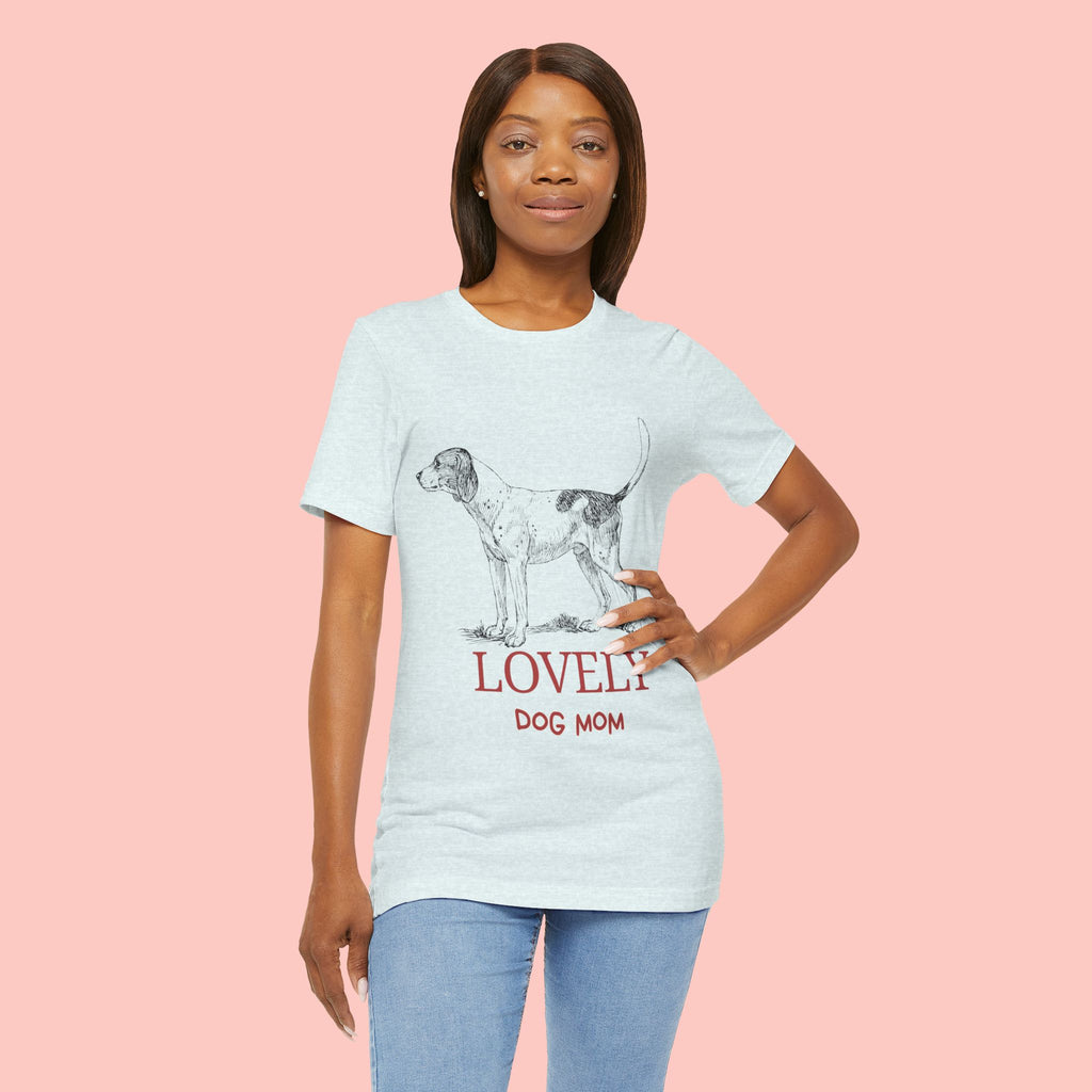 Lovely Dog Mom T-Shirt — Vintage Sketch Dog Graphic Tee
