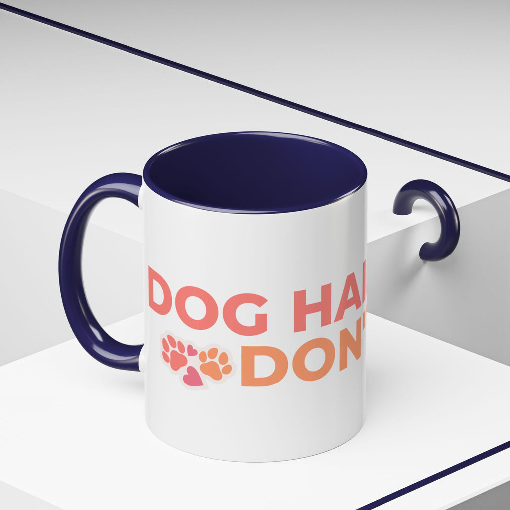 Accent Coffee Mug - "Growing Hair I Don't Care" Floral Script Coffee Mug