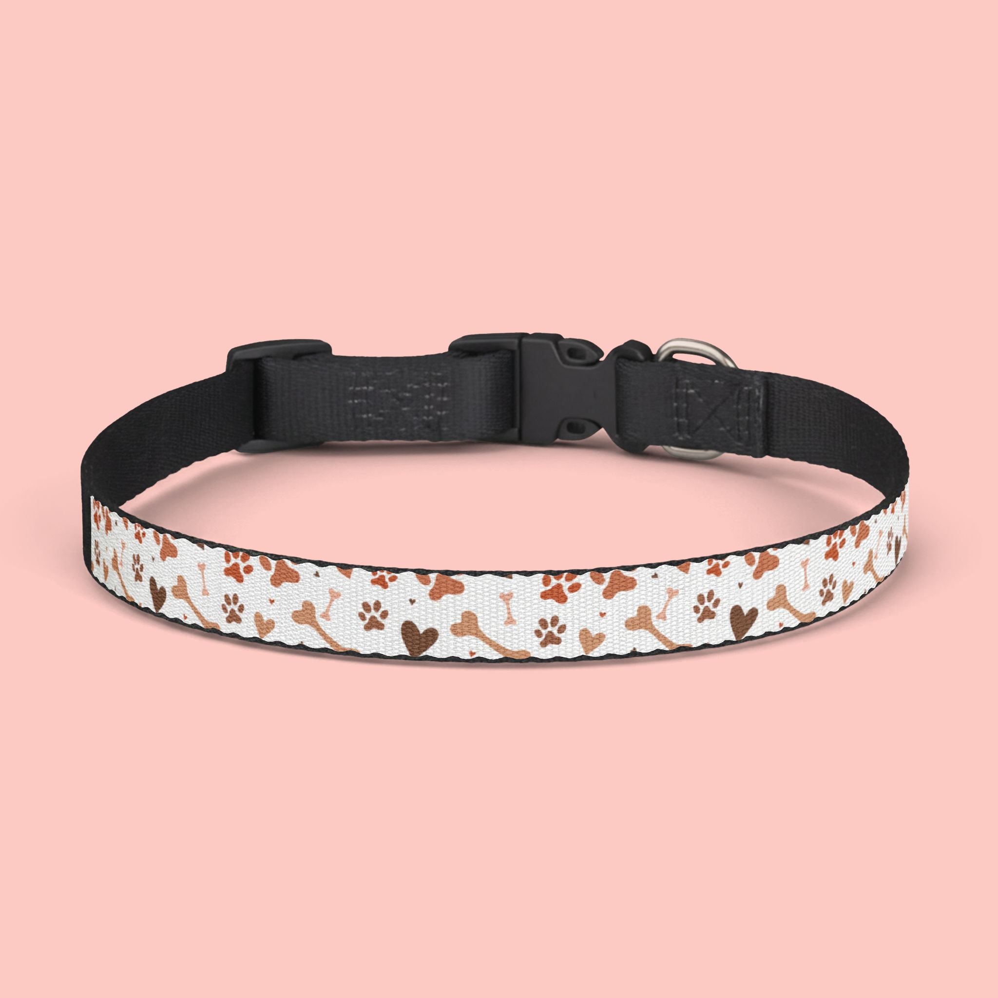 Paw Print Clip-On Pet Collar – Adjustable Dog & Cat Collar