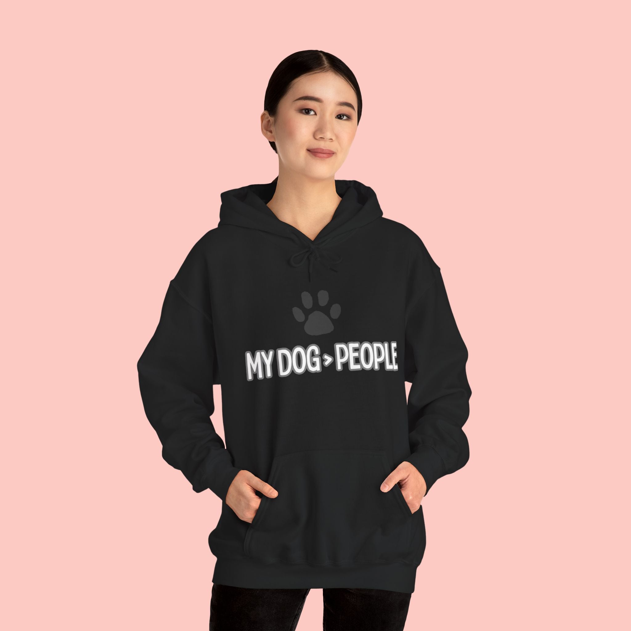My Dog People Hoodie — Paw Print Graphic Dog Lover Sweatshirt