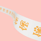 Round Pet Love Sticker Labels — Paw Print "LOVE" Roll