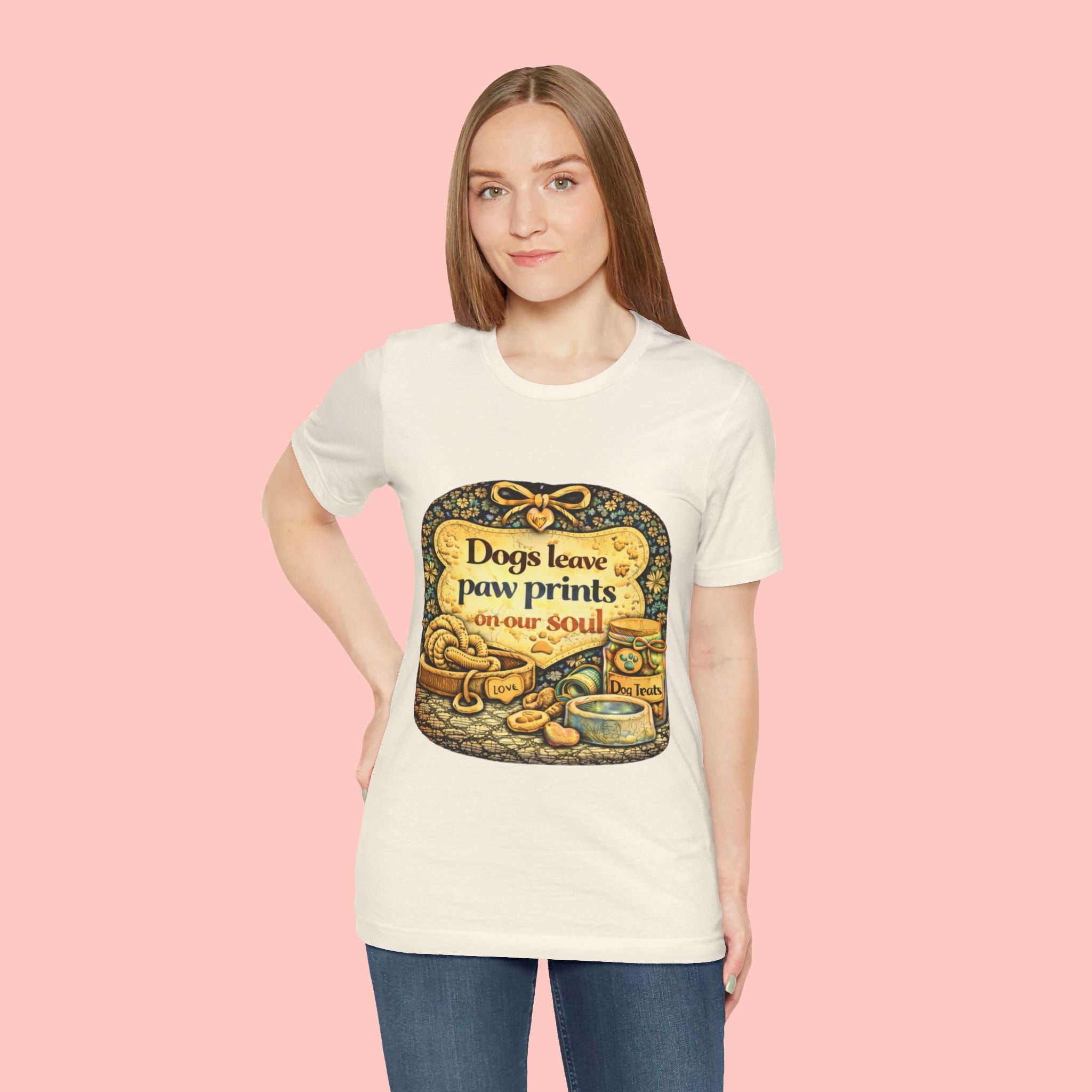 Dogs Leave Paw Prints Tee – Vintage Pet Lover T‑Shirt