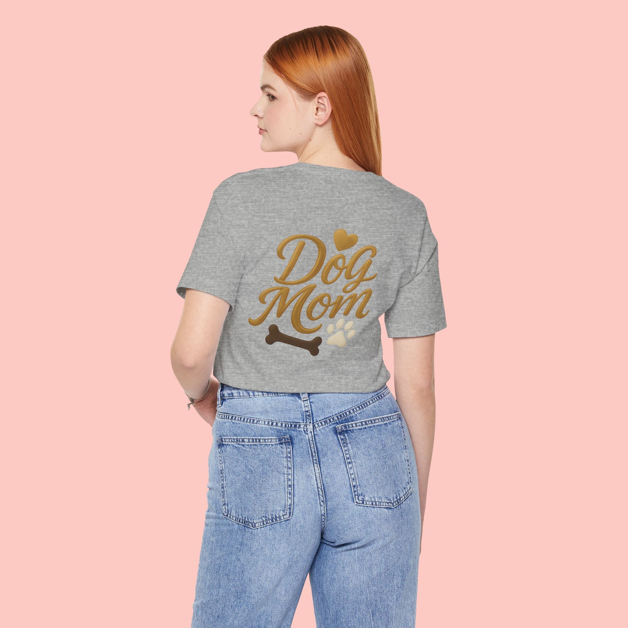 Dog Mom T-Shirt — Cute Paw & Bone Graphic Tee for Pet Lovers