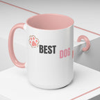 Dog Mom Coffee Mug — Best Dog Mom Ever Accent Ceramic Mug (11oz & 15oz)