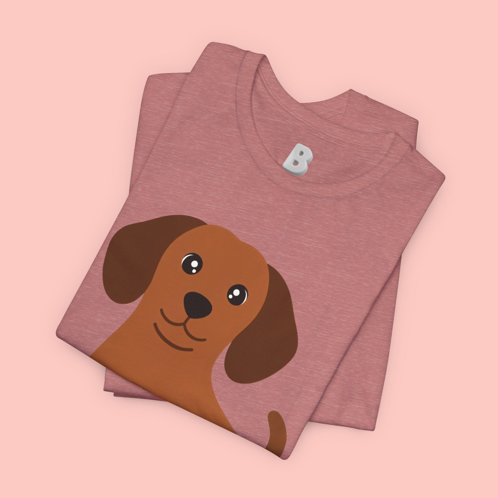 Dachshund Puppy Graphic T-Shirt — Cute Brown Dog Tee