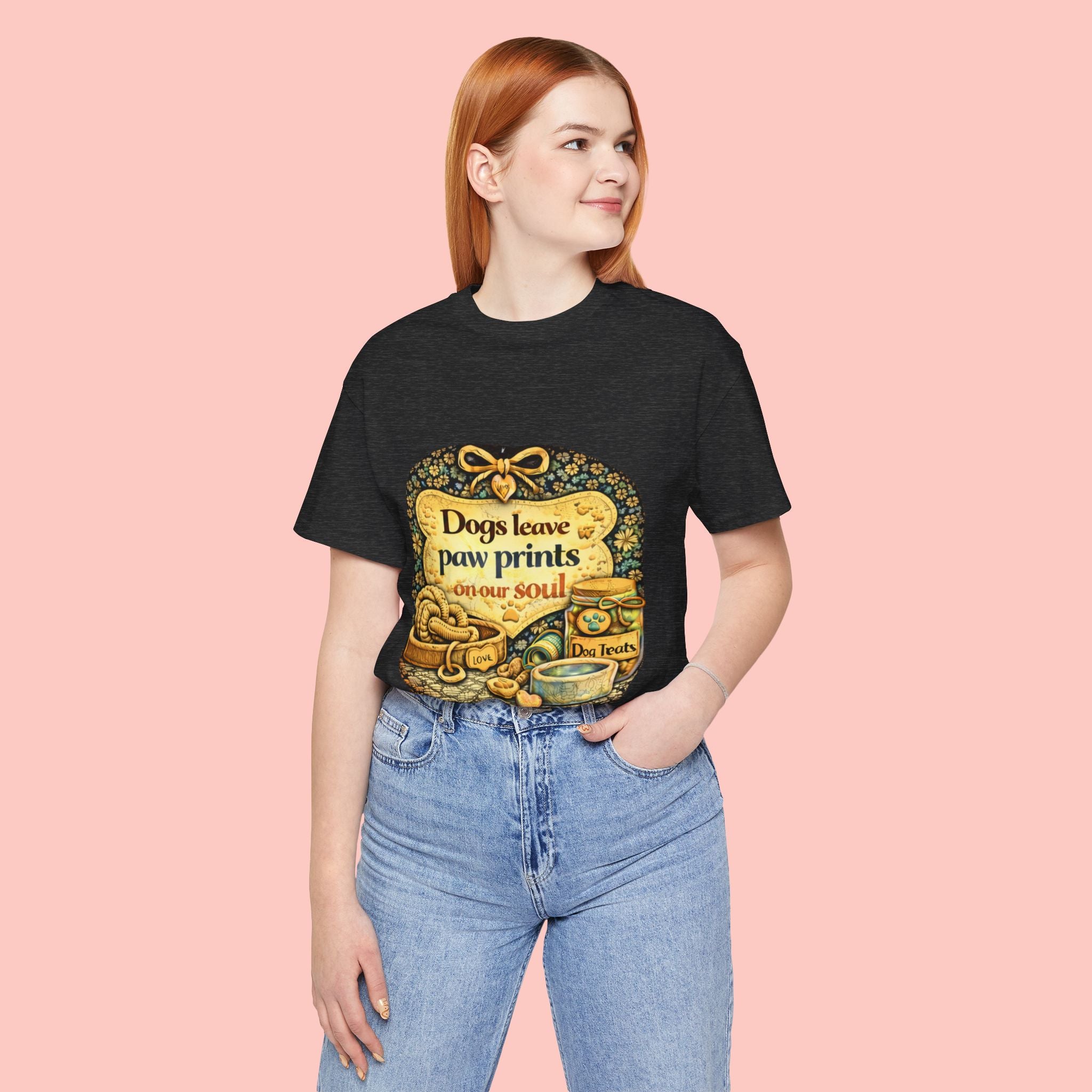 Dogs Leave Paw Prints Tee – Vintage Pet Lover T‑Shirt