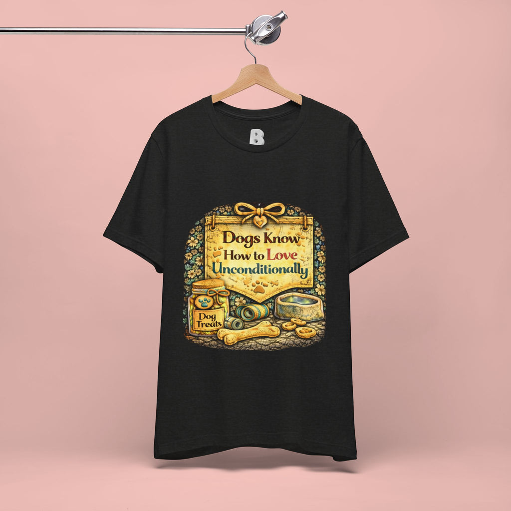 Dog Lovers T‑Shirt – "Dogs Know How to Love Unconditionally" Vintage Design