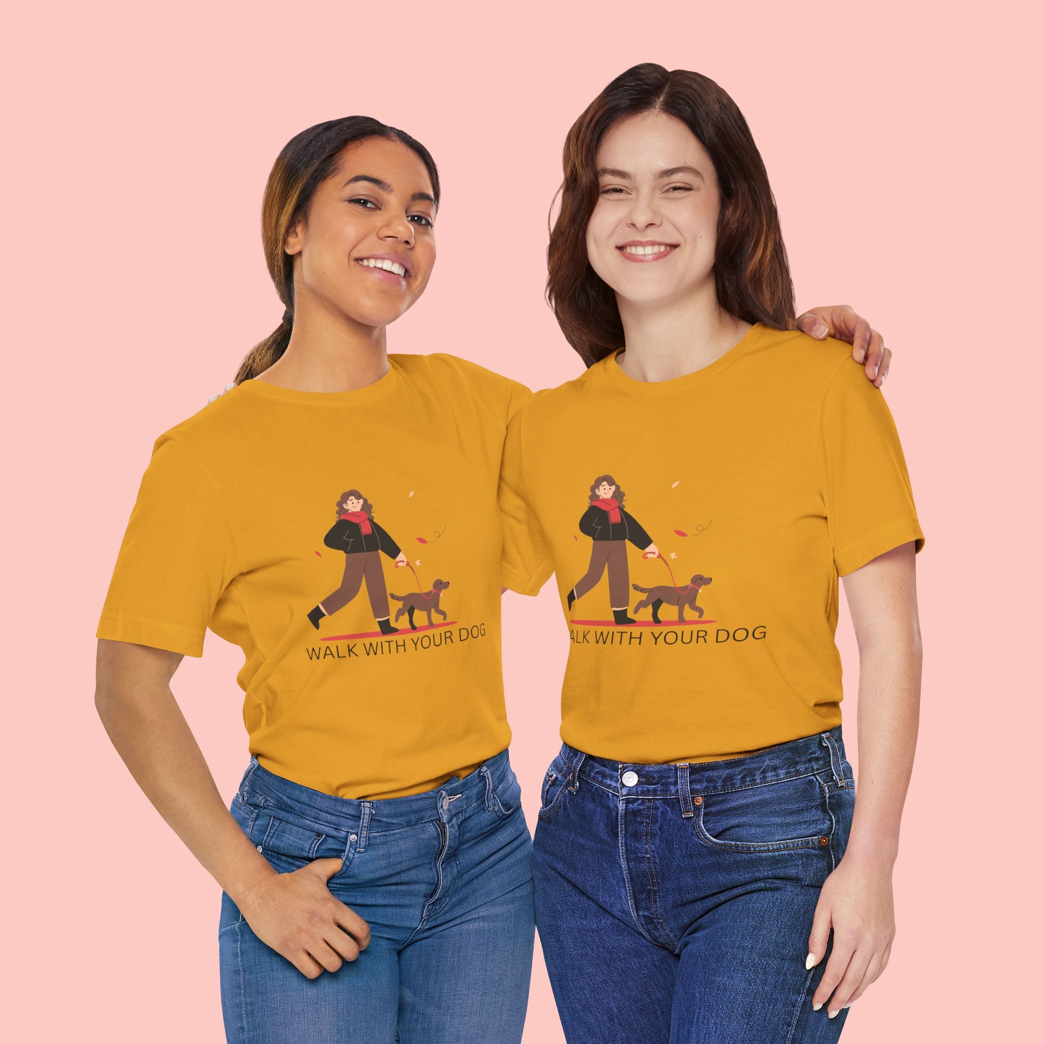 Walk With Your Dog Tee — Cute Dog Walking Graphic T-Shirt