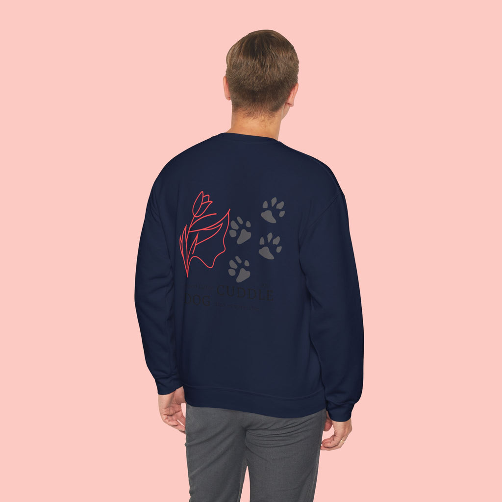 Dog Cuddle Crewneck Sweatshirt — "I'd Rather Cuddle My Dog" Cozy Pullover