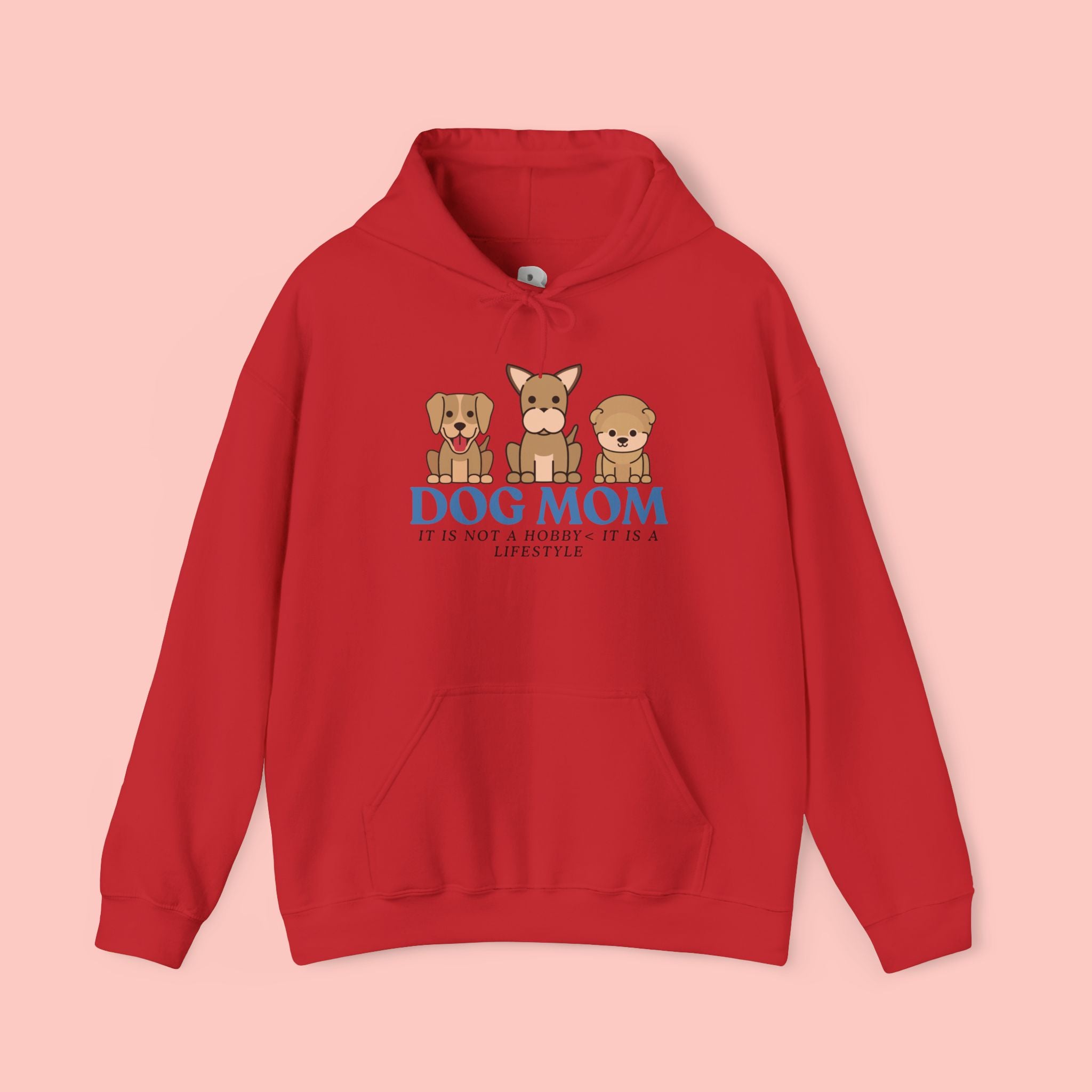 Dog Mom Hoodie — Cute Puppy Trio 'Dog Mom' Graphic Sweatshirt