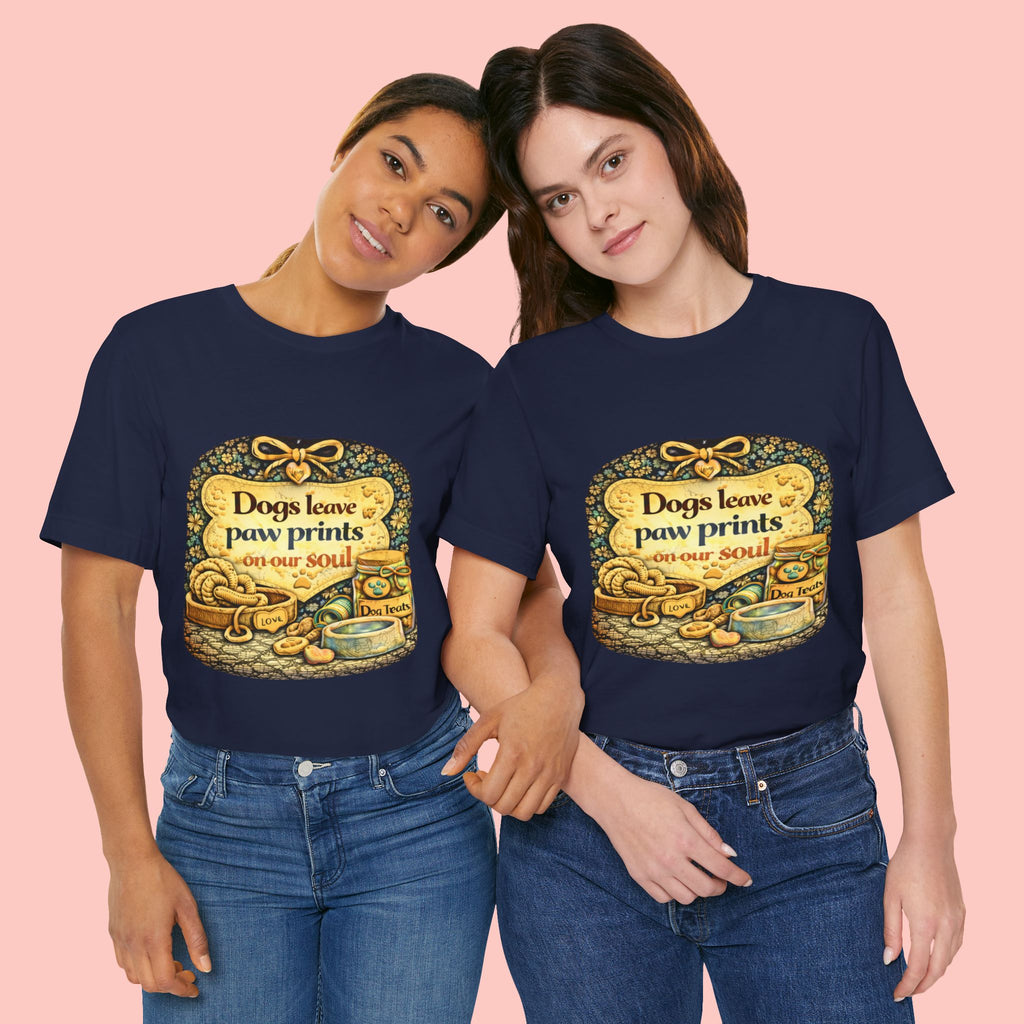 Dogs Leave Paw Prints Tee – Vintage Pet Lover T‑Shirt