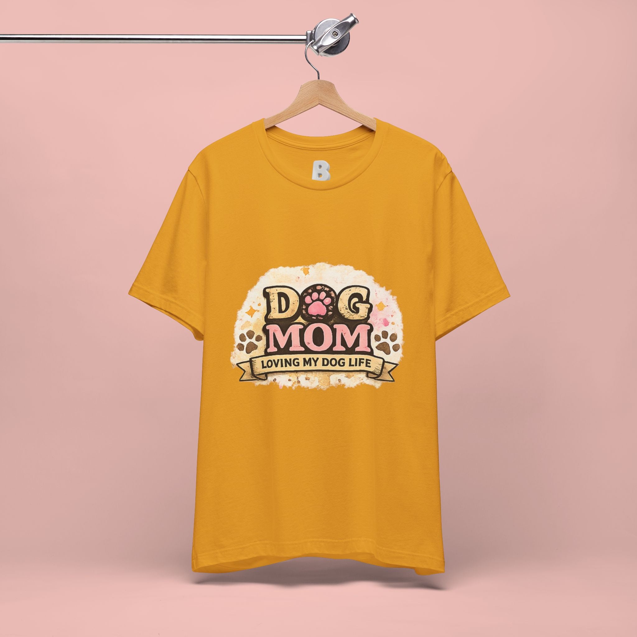 Dog Mom T-Shirt – "Loving My Dog Life" Cute Paw Print Tee for Pet Moms