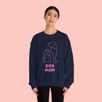 Dog Mom Crewneck Sweatshirt — "I am a Dog Mom" Minimal Line Art Pullover