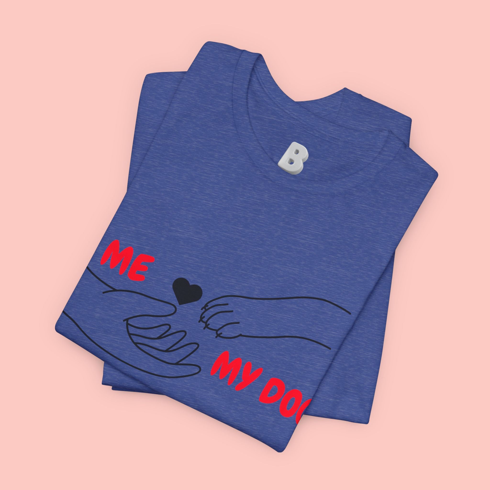 T-Shirt — "Me  My Dog" Minimalist Paw & Hand Illustration