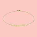 Engravable Curved Bar Anklet — Personalized Minimalist Anklet