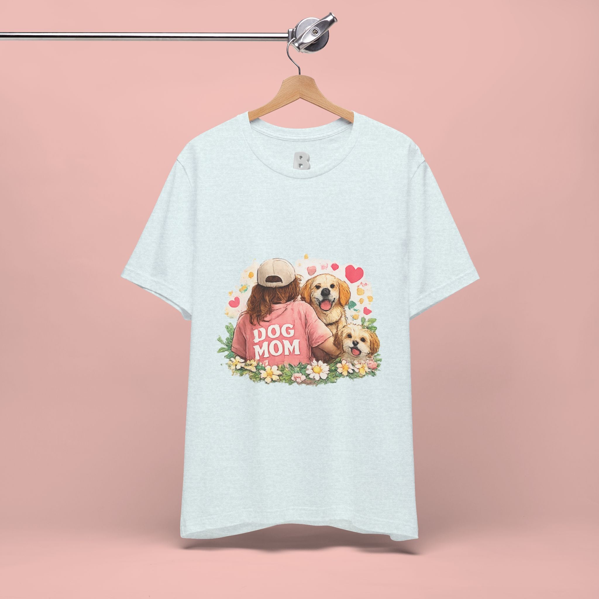 Dog Mom T-Shirt — Cute Floral Puppy Tee for Dog Lovers