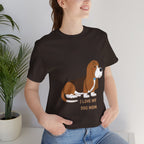 Dog Mom T‑Shirt — Cute Basset Hound I Love My Dog Mom Tee