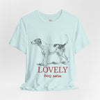Lovely Dog Mom T-Shirt — Vintage Sketch Dog Graphic Tee