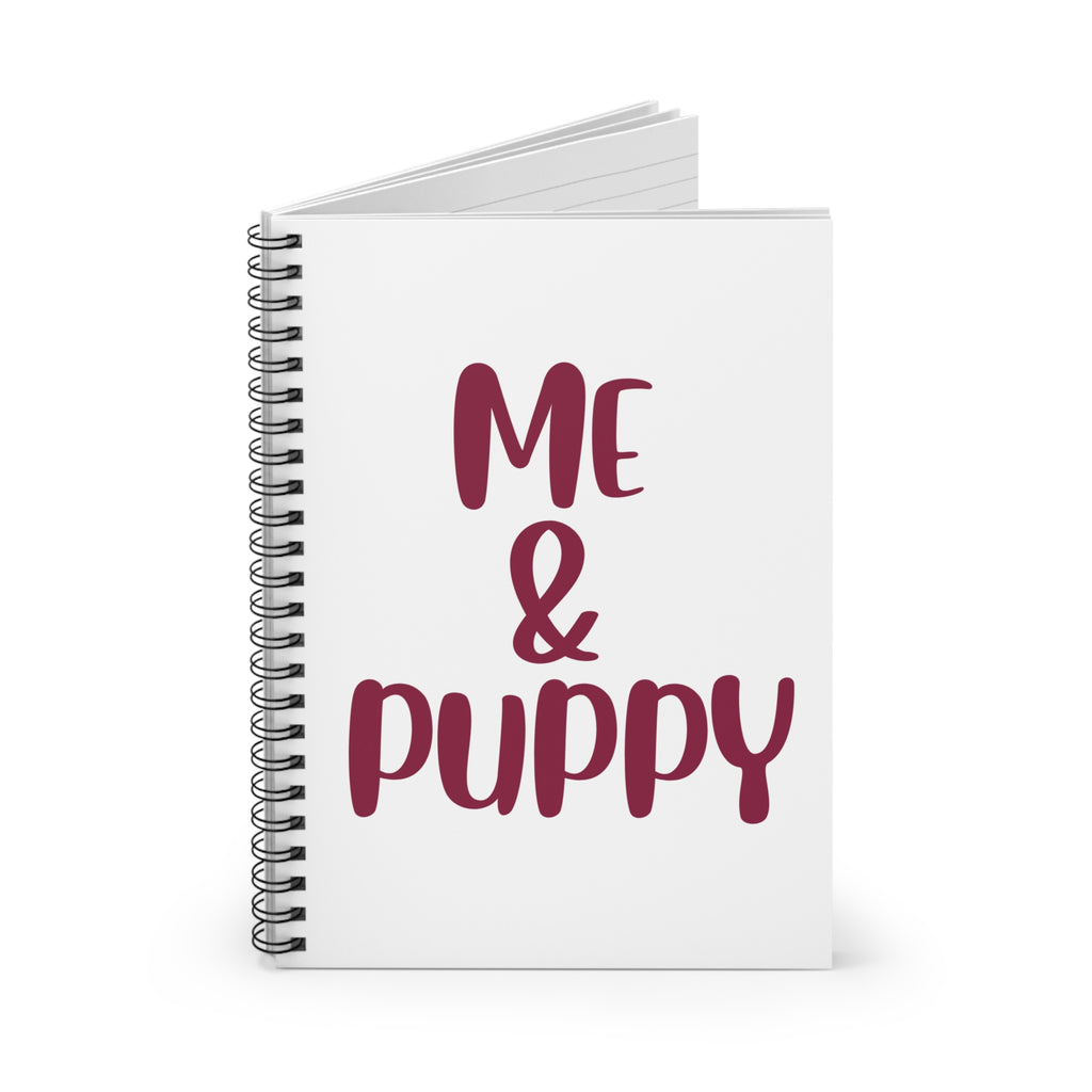 Me & Puppy Spiral Notebook — Cute Dog Lover Ruled Journal