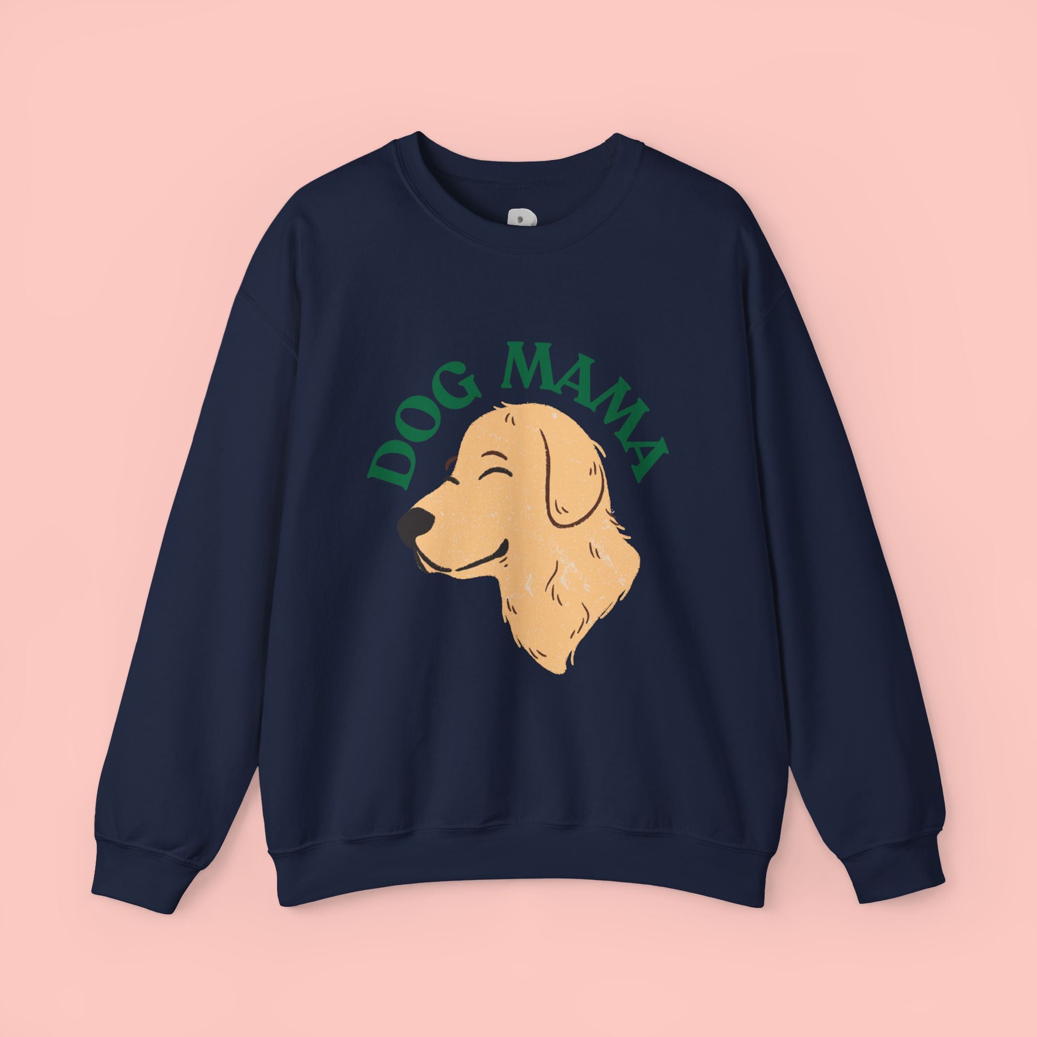 Dog Mama Crewneck Sweatshirt – Cute Golden Retriever Design
