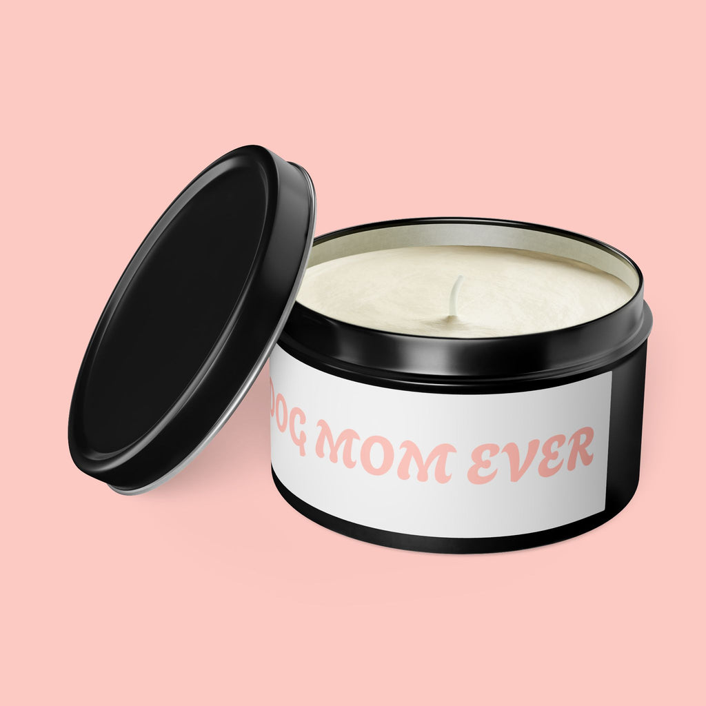 Tin Candle — "Best Dog Mom Ever" Scented Tin Candle | Gift for Dog Lovers