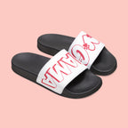 Sandals — 'Dog Mama' White Removable-Strap Slide Sandals