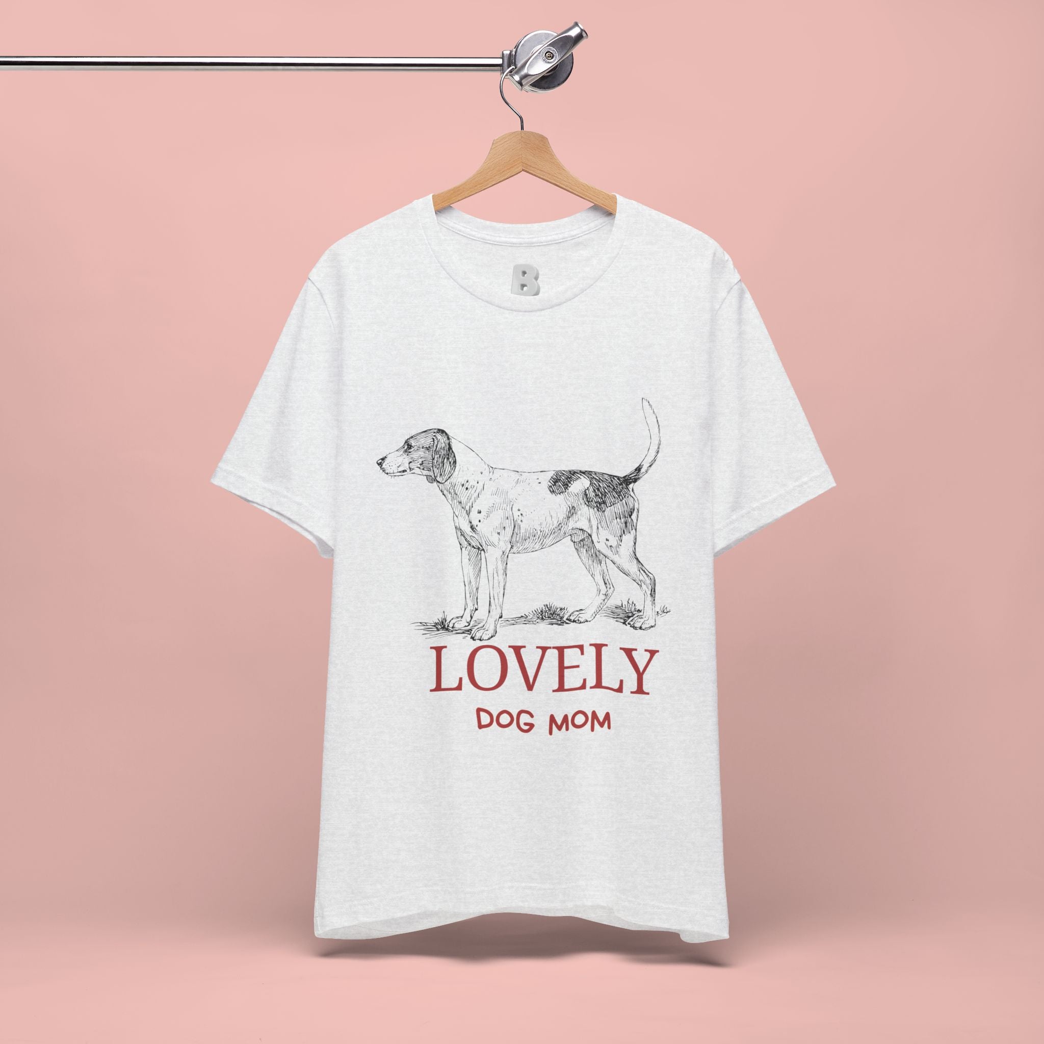 Lovely Dog Mom T-Shirt — Vintage Sketch Dog Graphic Tee