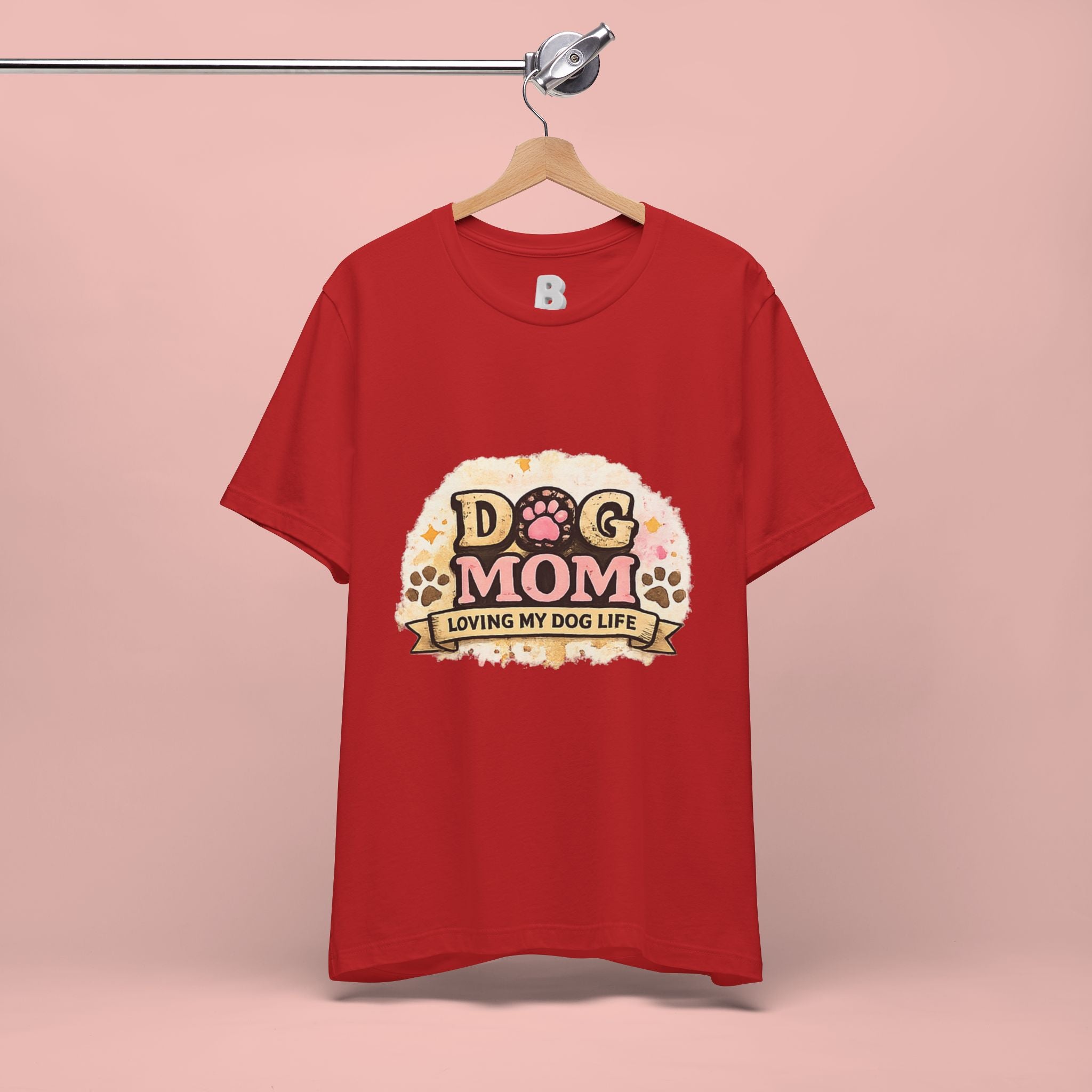Dog Mom T-Shirt – "Loving My Dog Life" Cute Paw Print Tee for Pet Moms