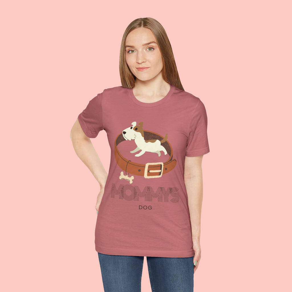 Mommy's Dog T-Shirt – Cute Puppy & Collar Graphic Tee for Dog Moms