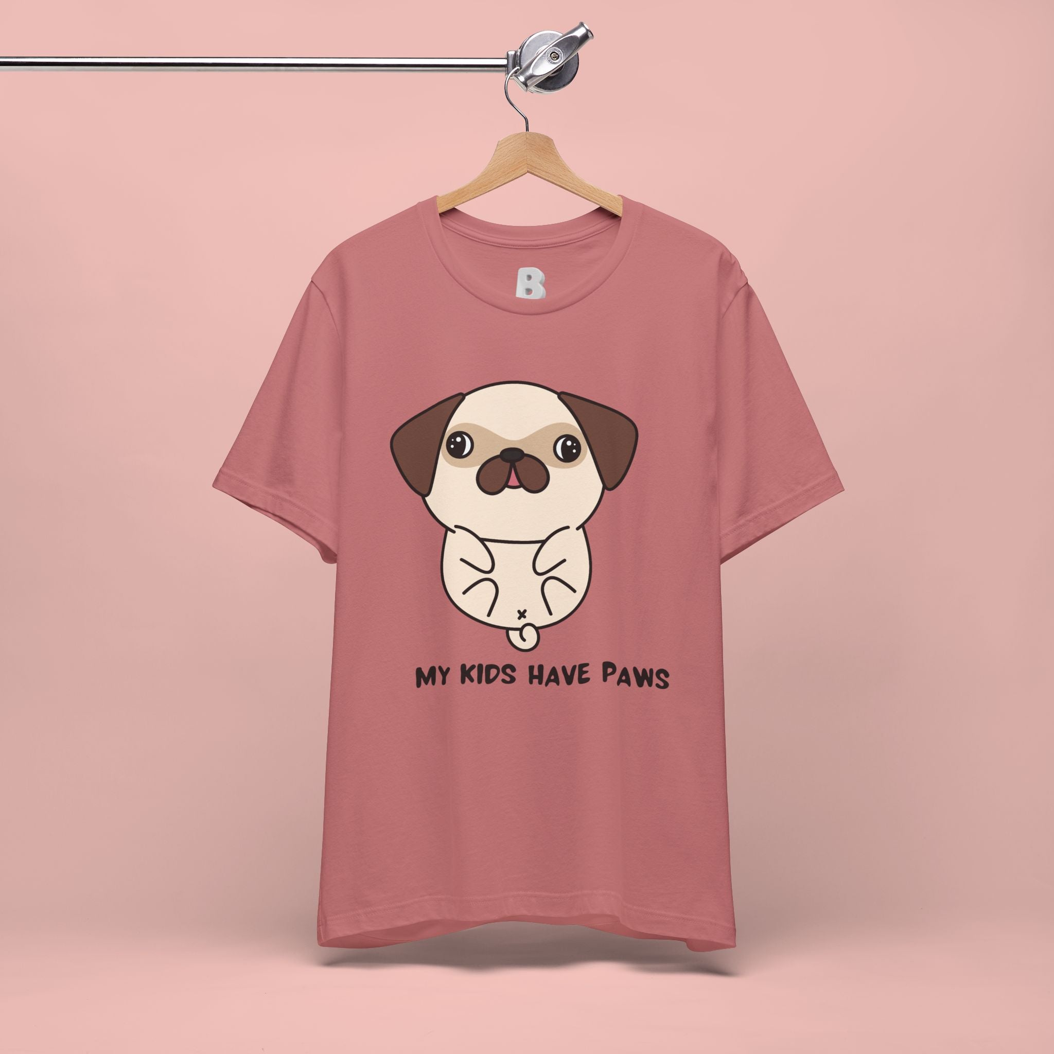 Pug 'My Kids Have Paws' T-Shirt