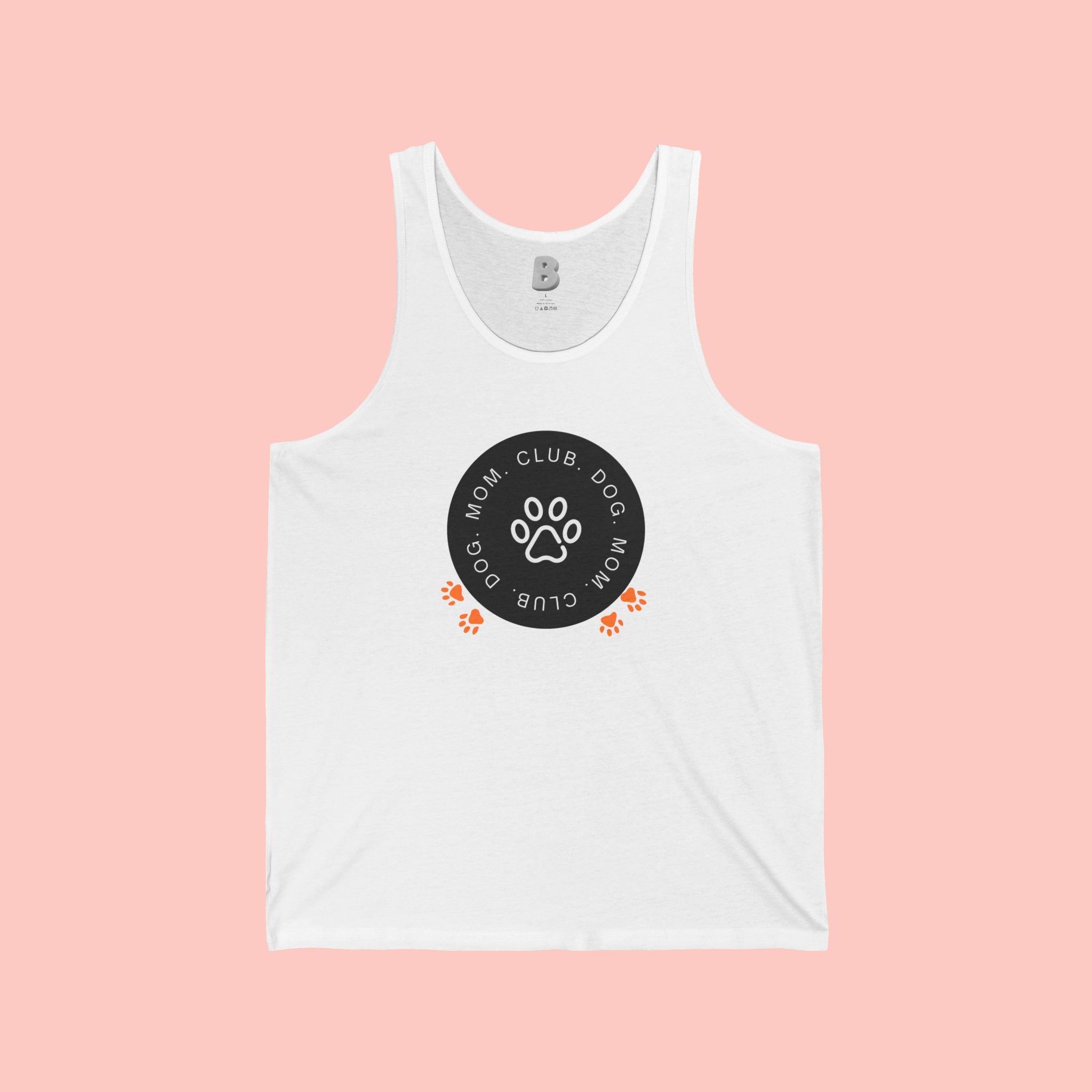 Dog Mom Club Tank Top — Paw Print Graphic Women’s Pet Lover Shirt