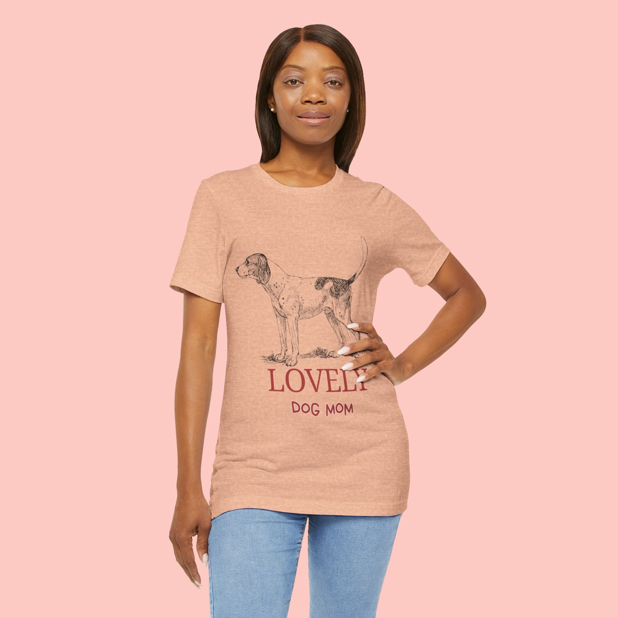 Lovely Dog Mom T-Shirt — Vintage Sketch Dog Graphic Tee