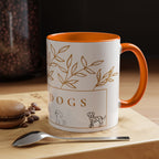 I Love Dogs Accent Coffee Mug — Gold Leaf Dog Lover Ceramic Mug (11oz & 15oz)