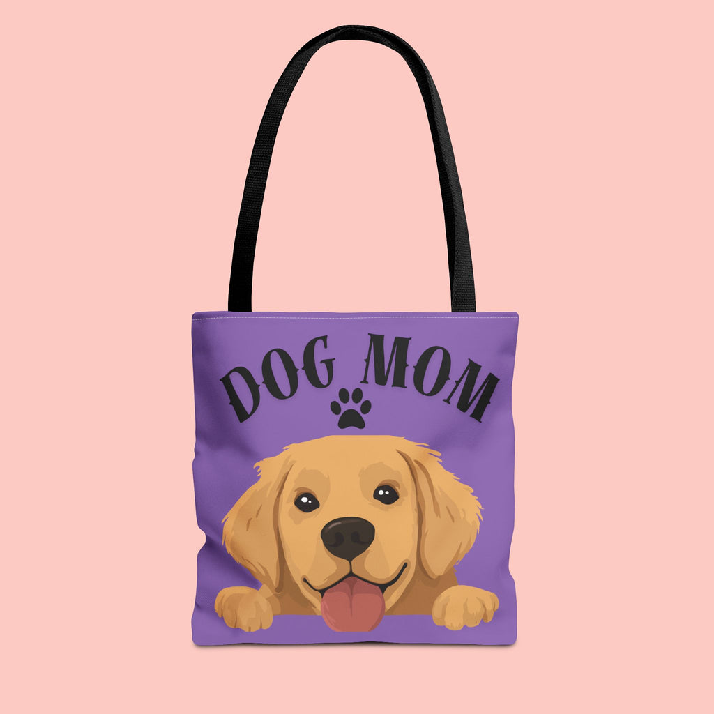 Dog Mom Tote Bag — Cute Golden Retriever Paw Print All-Over-Print Tote