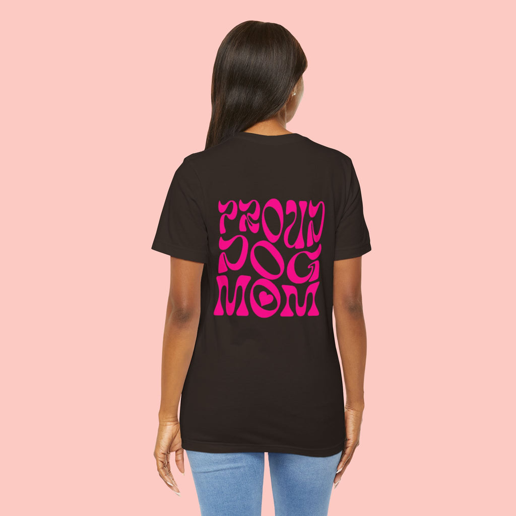 Proud Dog Mom T-Shirt — Retro Pink Graphic Tee for Pet Lovers