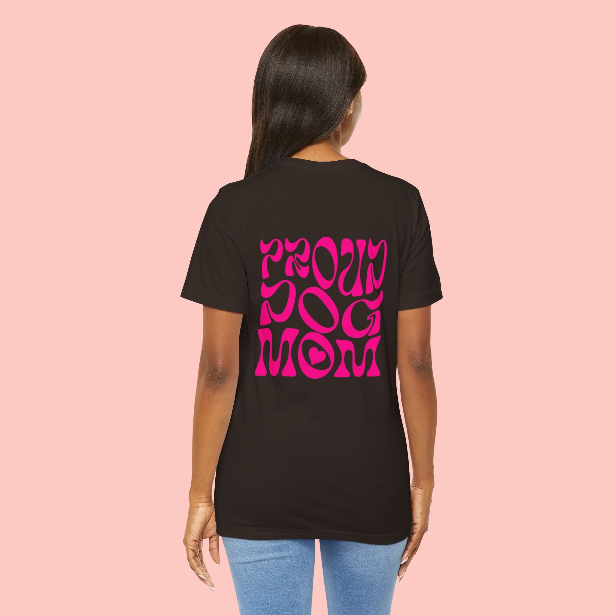 Proud Dog Mom T-Shirt — Retro Pink Graphic Tee for Pet Lovers