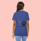 T-Shirt — “Two Paws, One Mom” Paw Print Mom Tee