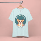 Stay At Home Dog Mom T-Shirt — Cute Corgi Graphic Tee