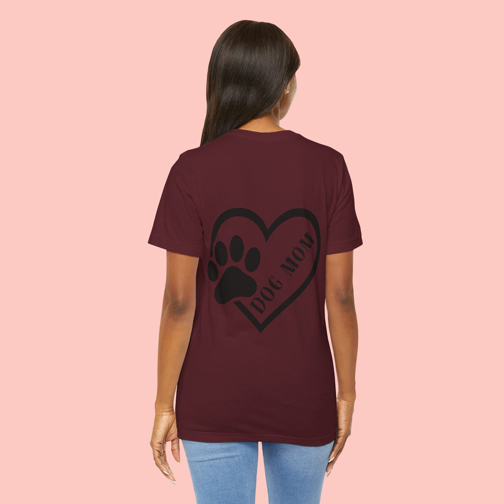 Dog Mom Heart Paw T-Shirt – Cute Pet Lover Tee