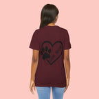 Dog Mom Heart Paw T-Shirt – Cute Pet Lover Tee