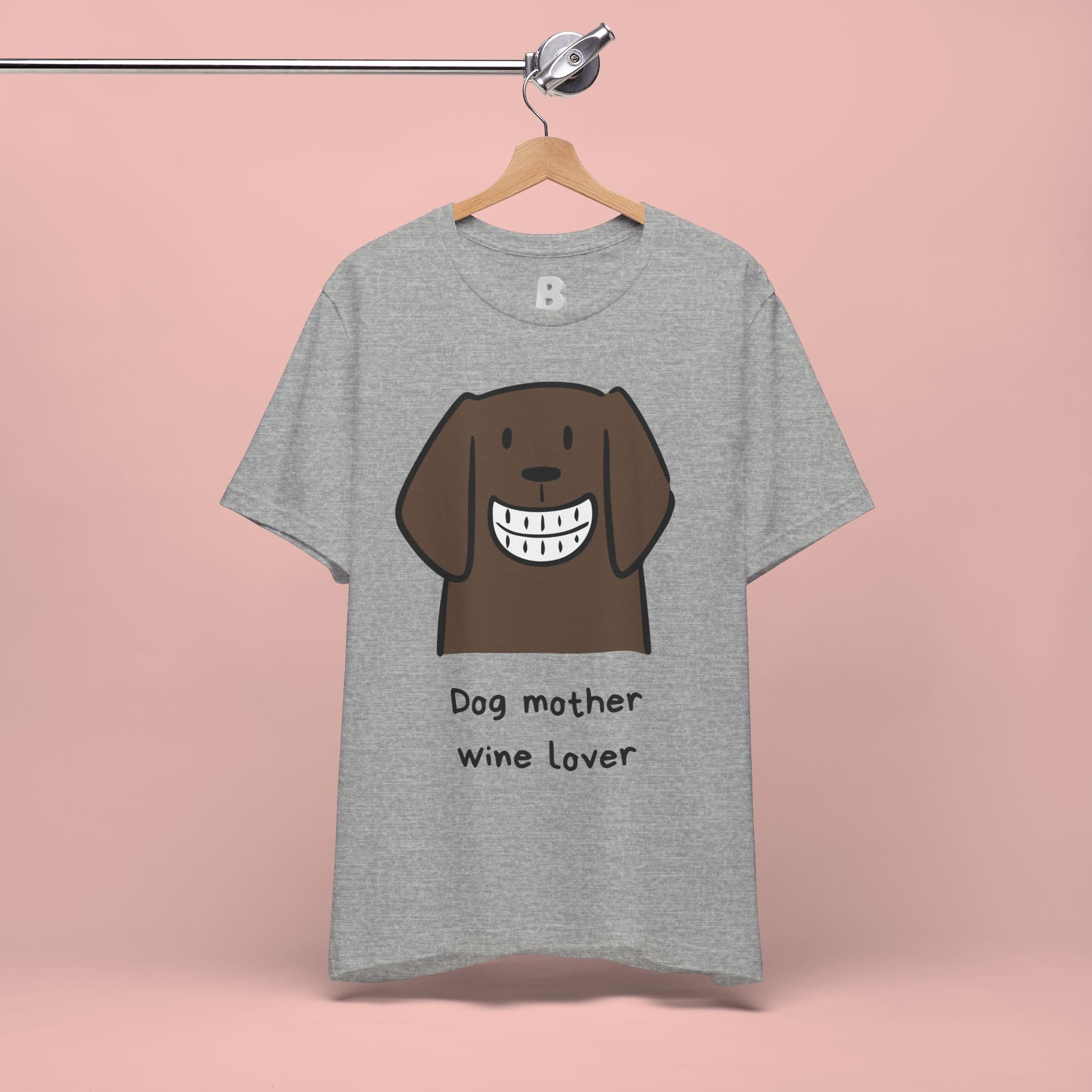 Dog Mother Wine Lover T-Shirt — Cute Cartoon Dog Graphic Tee
