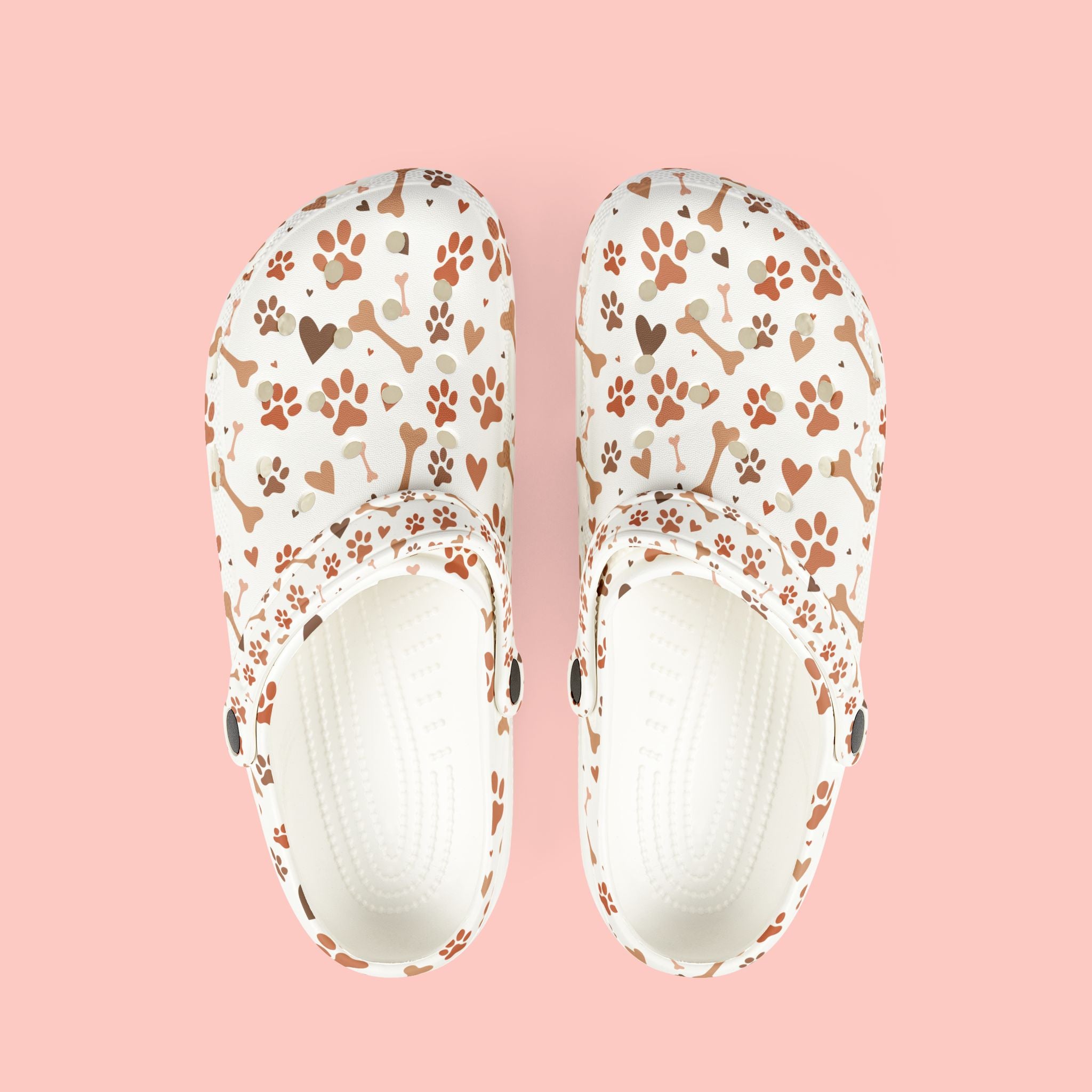 Paw Print EVA Foam Clogs — Cute Dog Bone & Paw Slip-On Shoes