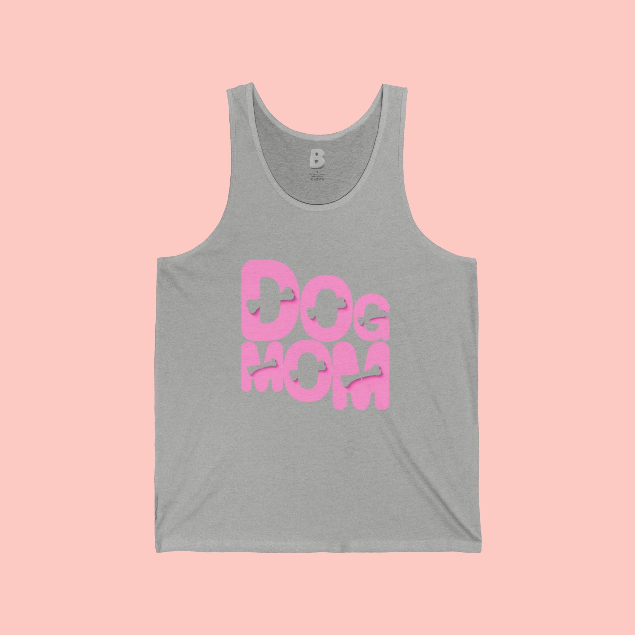 Dog Mom Tank Top — Pink Retro Graphic