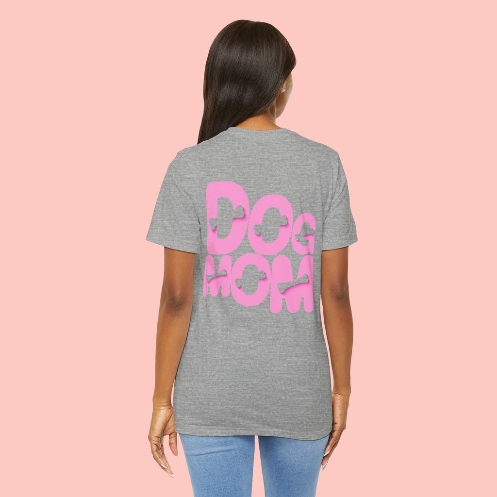 Dog Mom T-Shirt — Retro Pink Graphic Tee for Pet Lovers