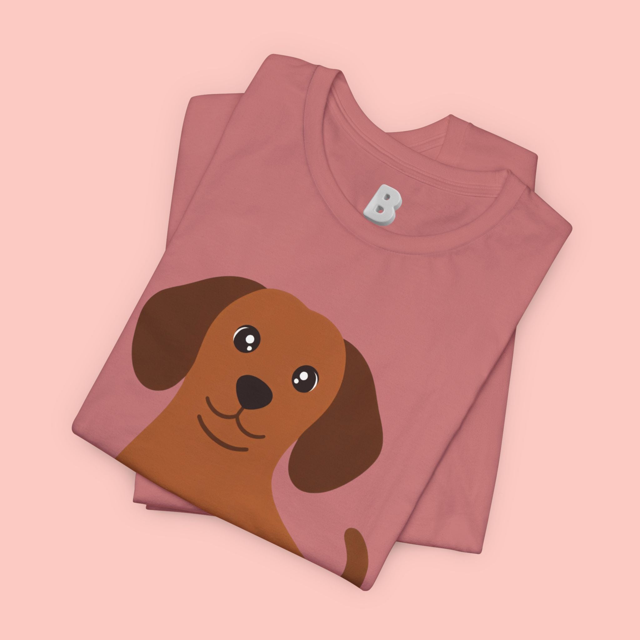 Dachshund Puppy Graphic T-Shirt — Cute Brown Dog Tee