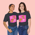 Dog Mom T-Shirt — Cute Pink "D for Dog, M for Mom" Graphic Tee
