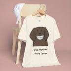 Dog Mother Wine Lover T-Shirt — Cute Cartoon Dog Graphic Tee