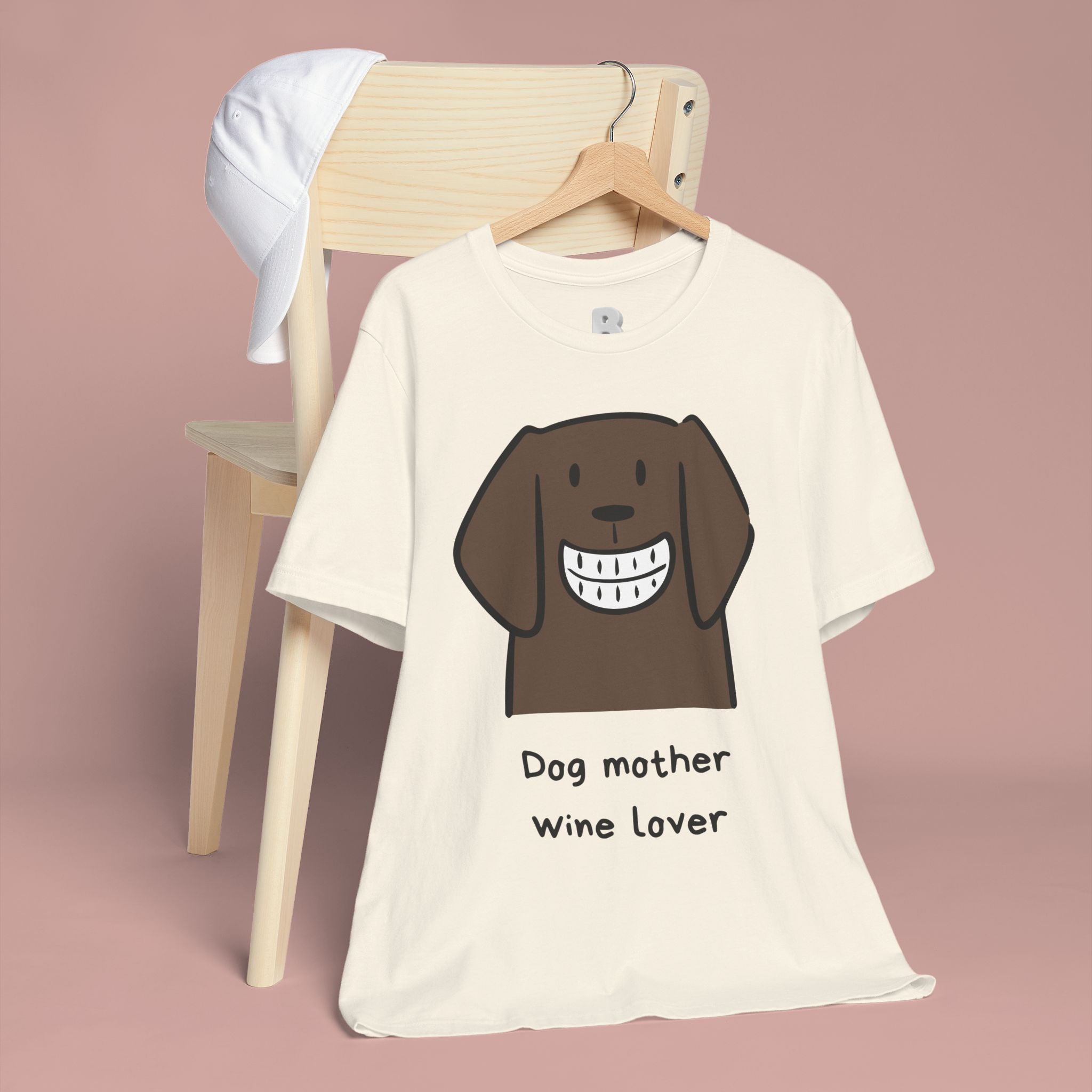 Dog Mother Wine Lover T-Shirt — Cute Cartoon Dog Graphic Tee